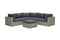 Garden impressions - Menorca lounge set 4-dlg vintage willow L-shape/r.black
