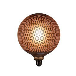 Anna's Collection - Led Bulb Grid Pattern Matt Gold 200X280Mm 5W-2200K / E27 Fit