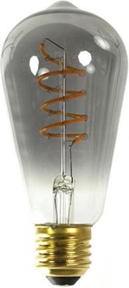 Decostar - Lamp edison glas l5,8b5,8h13 cm grijs