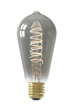 Calex - LED Full Glass Flex Filament Rustik Lamp 220-240V 4W E27 ST64 Titanium