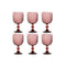 Set van bekers Home ESPRIT Roze Kristal 325 ml (6 Stuks)