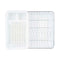 Afdruiprek voor Keukengootsteen Wit Metaal Plastic 43,5 x 11 x 33,5 cm (4 Stuks)
