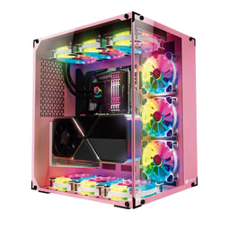 ATX Semi-toren doos Talius CRONOS Roze