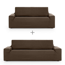Sofa hoes set Eysa ULISES Bruin 2 Onderdelen