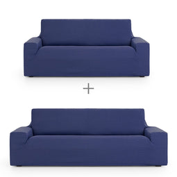 Sofa hoes set Eysa ULISES Blauw 2 Onderdelen
