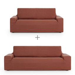 Sofa hoes set Eysa ULISES Bruin 2 Onderdelen