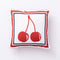 Kussen Benetton Wit Rood Kersen 40 x 40 cm Vierkant