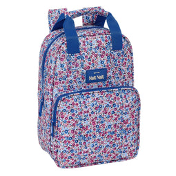 Schoolrugzak Nait Nait Flores coimbra azul Blauw 20 x 28 x 8 cm