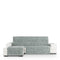 Hoes voor chaise longue met korte armleuning links Eysa TURIN Parelgrijs 100 x 110 x 350 cm