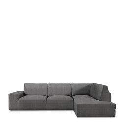 Hoes voor chaise longue met lange armleuning rechts Eysa ROC Donker grijs 110 x 120 x 500 cm