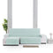 Hoes voor chaise longue met korte armleuning links Eysa LEVANTE Munt 100 x 110 x 290 cm