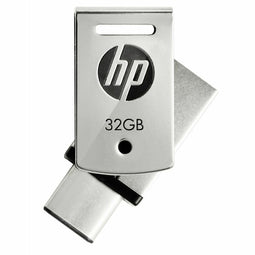 USB stick HP HPFD5000M-32 Zilverkleurig Staal 32 GB (1 Stuks) 32GB
