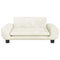 Kinderbank 70x45x33 cm fluweel crmekleurig