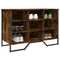 Schoenenkast 90x38x61,5 cm bewerkt hout gerookt eikenkleurig