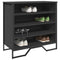 Schoenenkast 80x38x78 cm bewerkt hout zwart