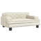 Kinderbank 70x45x30 cm fluweel crmekleurig