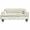 Kinderbank 70x45x30 cm fluweel crmekleurig