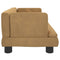 Kinderbank 60x40x30 cm fluweel bruin