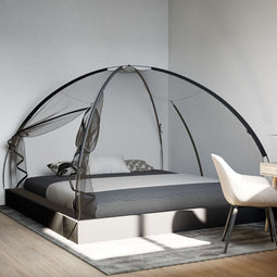 Klamboe met deuren Mongolia 220 gaas 200x200x150 cm zwart