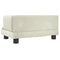 Kinderbank 60x40x30 cm fluweel crmekleurig