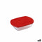 Rechthoekige lunchbox met deksel Ô Cuisine Cook&store Ocu Rood 400 ml 17 x 10 x 5 cm Glas Silicon...