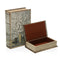Decoratieve Doos Versa Boek Blommor Canvas Hout MDF 7 x 27 x 18 cm