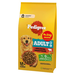 PEDIGREE Adul with beef and vegetables - droog hondenvoer - 9 + 3kg