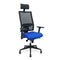 Bureaustoel met hoofdsteun Horna P&C B3DR65C Blauw