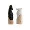 Decoratieve figuren DKD Home Decor Wit Bruin Zwart Schaakstukken Loft 12 x 11 x 36 cm (2 Stuks)
