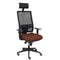 Bureaustoel met hoofdsteun Horna P&C BALI463 Donkerbruin