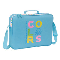 Schooltas Benetton Spring Hemelsblauw 38 x 28 x 6 cm
