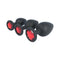 Anale Plug Virgite Zwart Siliconen Set 3 Onderdelen