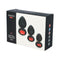 Anale Plug Virgite Zwart Siliconen Set 3 Onderdelen