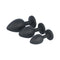 Anale Plug Virgite Zwart Siliconen Set 3 Onderdelen