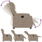 Fauteuil verstelbaar microvezelstof taupe