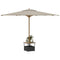 Tuintafel met parasolgat 55x55x46,5 cm poly rattan zwart