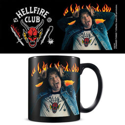 Mok Stranger Things HELLFIRE CLUB & EDDIE Zwart 315 ml