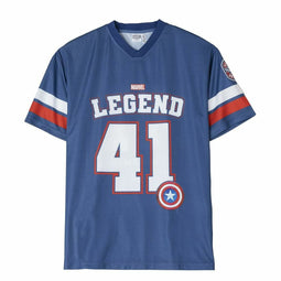 Uniseks T-Shirt met Korte Mouwen The Avengers Legend Blauw Maat S