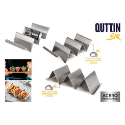 Taco houder Quttin Roestvrij staal 20 x 10 x 5 cm