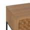 Nachtkastje MARIGNI Zwart Natuurlijk Ijzer Essenhout Hout MDF 51,5 x 40 x 55,5 cm