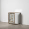Nachtkastje CHLOE Gouden Spiegel Kristal Hout MDF 49 x 40 x 60 cm