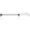 Kledingroedes 2 st telescopisch 58-100 cm zilverkleurig