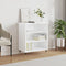 Dressoir 57x35x70 cm bewerkt hout hoogglans wit