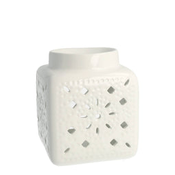 Vierkant Cut Out Patern Wit waxbrander geurbrander