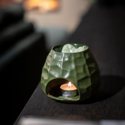 Bol Gebeiteld leger groen waxbrander geurbrander