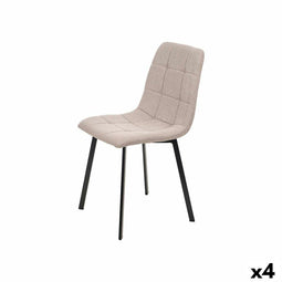 Stoel Bruin Stof 45 x 89 x 53 cm Elegant (4 Stuks)