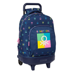 Schoolrugzak Benetton Cool Marineblauw 33 x 45 x 22 cm