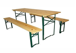 Complete standaard biertafel set met banken 80x220 cm
