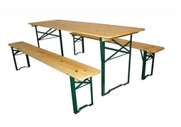Complete Biertafelset brouwerij kwaliteit inklapbaar met 2 banken 50x220 cm