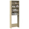 Wasmachinekast 64x24x190 cm bewerkt hout en sonoma eikenkleurig
